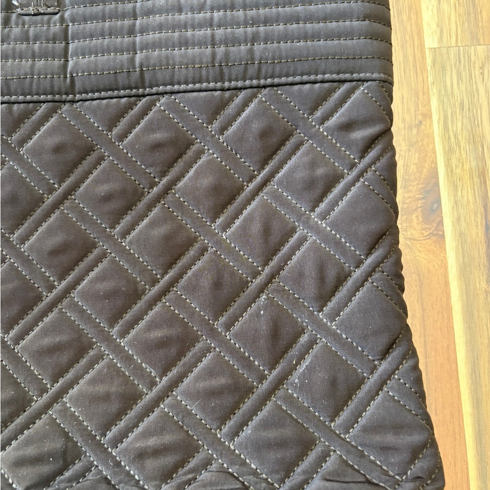 Vera Bradley Quilted Everyday Tote Shoulder HandBag Purse Dark Brown Chocolate - Picture 3 of 8